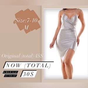 Homecoming silver glitter dress